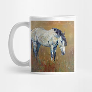 grazing horse Mug